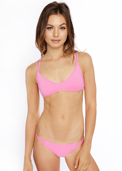 2015 Frankie's Bikinis<br/>Kaia Sport Top in Pitaya