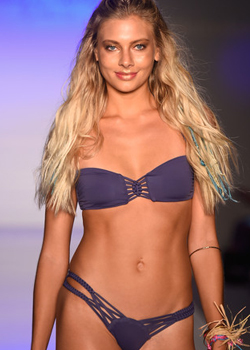 2015 Frankies Bikinis<br>Mary Jane Catalina Blue Bikini Top