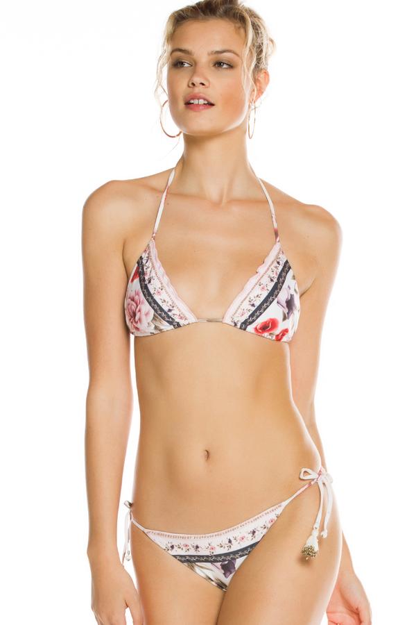 Agua Bendita Lolita Embroidered Top in Jasmine Floral Light