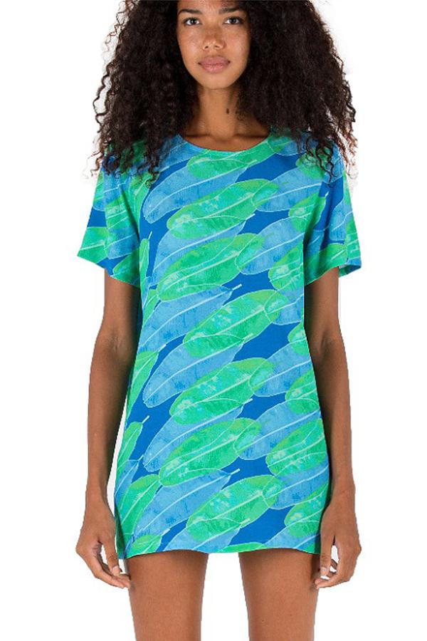 Bea Dress in Sea Leaves