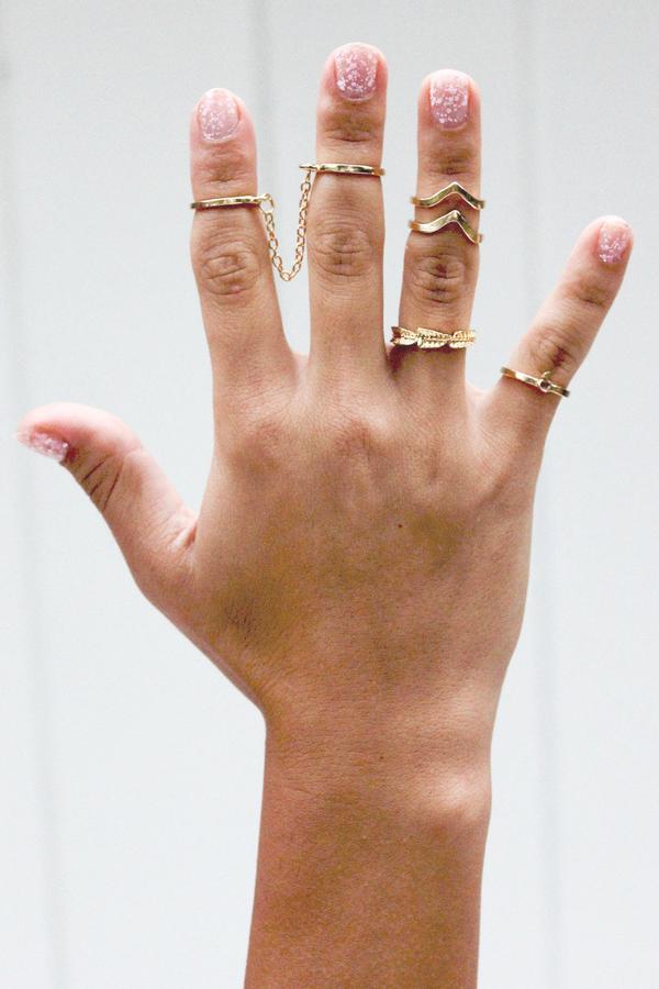 The Wavy Rings in Gold 