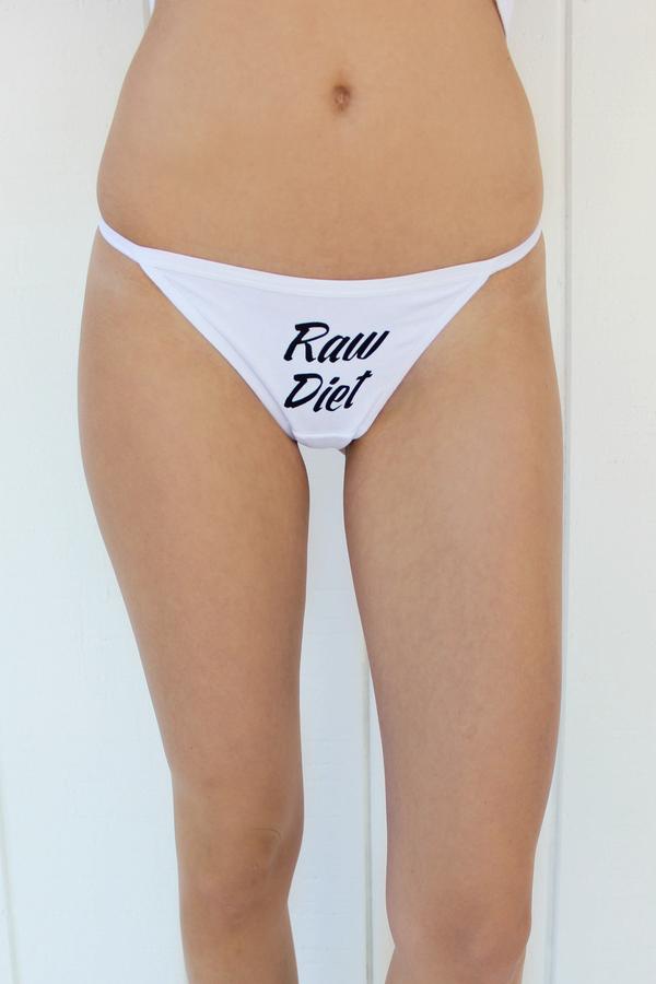 Jolly Jive Raw Diet Skivvies in White, Cacique Boutique