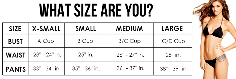 BEACH BUNNY size chart